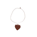 Leather Heart Pouch Pendant Necklace Cord Red Black Orange view 5