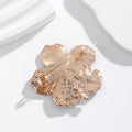 Red Gold Tone Flower Crystal Enamel Two Designs Metal Brooch Pin view 3