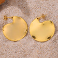 Geometric Heart Star Flower Triangle Disc Stud Earrings Pair view 4