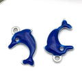 Enamel Stainless Steel Mini Dolphin Charm Pendant for DIY Necklace Earrings Jewelry