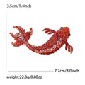 Red Crystal Koi Fish Brooch for Jackets, Coats, and Scarves view 4