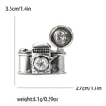 Vintage Camera Brooch with Round Clear Crystal Lens view 7