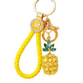 Jeweled Pineapple Keychains with Braided and Bare Wrist Loop Options view 5