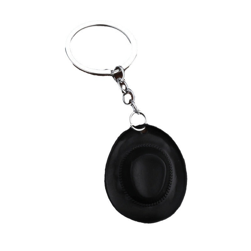 Vintage Cowboy Hat Zinc Alloy Keychain Western Bag Charm Accessory