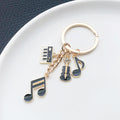 Black-Led Piano Violin and Music Note Charm Keychain Collection view 4