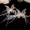 Pink Butterfly Ear Clips