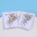 Crystal Butterfly Branch Brooch in Gold or Silver Tone view 3