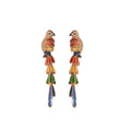 Multicolor Crystal Parrot Long Drop Earrings Jewelry view 5