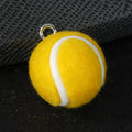 Fuzzy Felt Tennis Ball Charm Pendant Two Sizes Seven Colors view 6