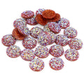 Multicolor Glitter Round Resin Cabochons in Three Sizes view 10