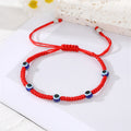 Braided Cord Blue Evil Eye Adjustable Bracelets in Four Designs view 7