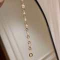 Gold Tone Square Crystal Toggle Chain Bracelet Fashion Jewelry view 4