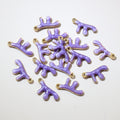 Tiny Colorful Enamel Coral Branch Charms in Nine Options view 12