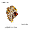 Large Crystal Leaf Teardrop Brooch Six Color Options view 8