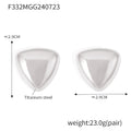 Geometric Heart Star Flower Triangle Disc Stud Earrings Pair view 12