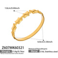 Double Layer Clasp Bangle Bracelets Gold Steel Knot Band view 6