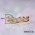 Animal Parade Openwork Band Ring Gold White Metal Alloy view 5