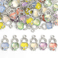 Pastel Cabochon Turtle Charms in Silver Tone, Six Colors view 4