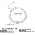 Crystal Baguette and Elongated Link Bracelets in Gold and Silver Tone view 6