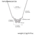 Crystal Butterfly Necklace and Bracelet in Gold and Silver Tone view 8