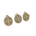 Double Sided Cross Medal Alloy Charm in 3 Metal Finishes view 5