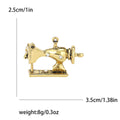 Vintage Sewing Machine Brooch in Gold or Silver Tone view 4