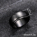Black Brushed Spinner Band Ring Rotating Outer Metal Alloy view 4