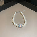 Pearl Square Cabochon Necklace Bracelet Ring Pieces view 7