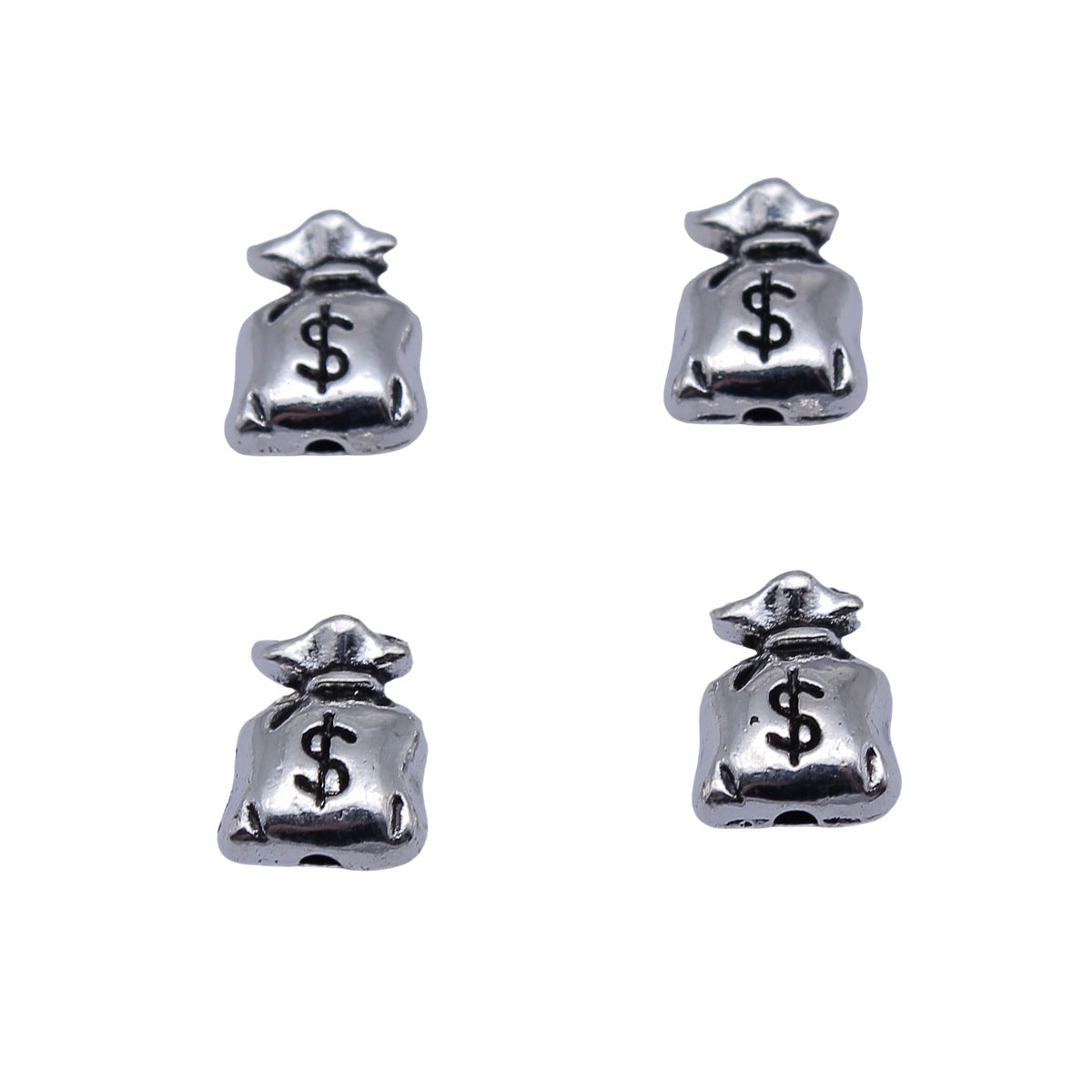 10x8x4.5mm 1.05g Antique Silver Zinc Alloy Money Bag Small Hole Beads for Bracelet Necklace DIY