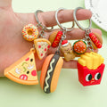 Food Charm Keychains Featuring Burger Across 5 Pictured Variations view 3