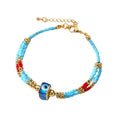 Multistrand Seed Bead Evil Eye Bracelets in Eight Colors view 5