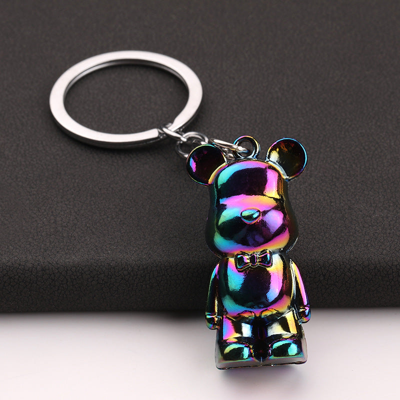 Cute Cartoon Bear Alloy Keychain for Bags and Car Keys