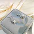 Gold and Silver S Curve Pearl Look Elegant Stud Earrings view 4