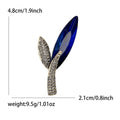 Crystal Bud Brooch Pin in Blue or Raspberry Red Decorative Jewelry view 6