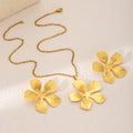 Sixty-One Gold Tone Sculptural Necklace and Earring Jewelry Sets view 7
