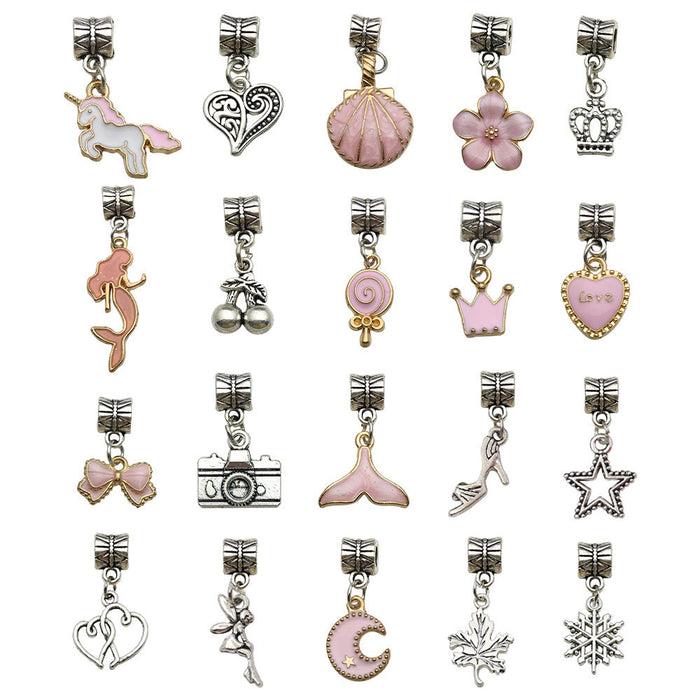 Pink Ocean Theme Jewelry Making Charm and Bead Kit in Five Options