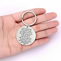 White Round Wooden Arabic Verse Keychain Disc Charm view 4