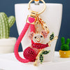Fuchsia-Braided-Loop Fuchsia-Koala-Bear