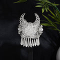 Twenty-Five Miao Silver Hat Floral Tassel Refrigerator Magnets view 4