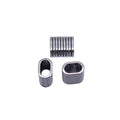Ribbed Oval Silver Tone Large Hole Slider Beads For Jewelry Making view 4