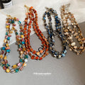 Double Strand Shell Chip Necklace Four Color Options view 1