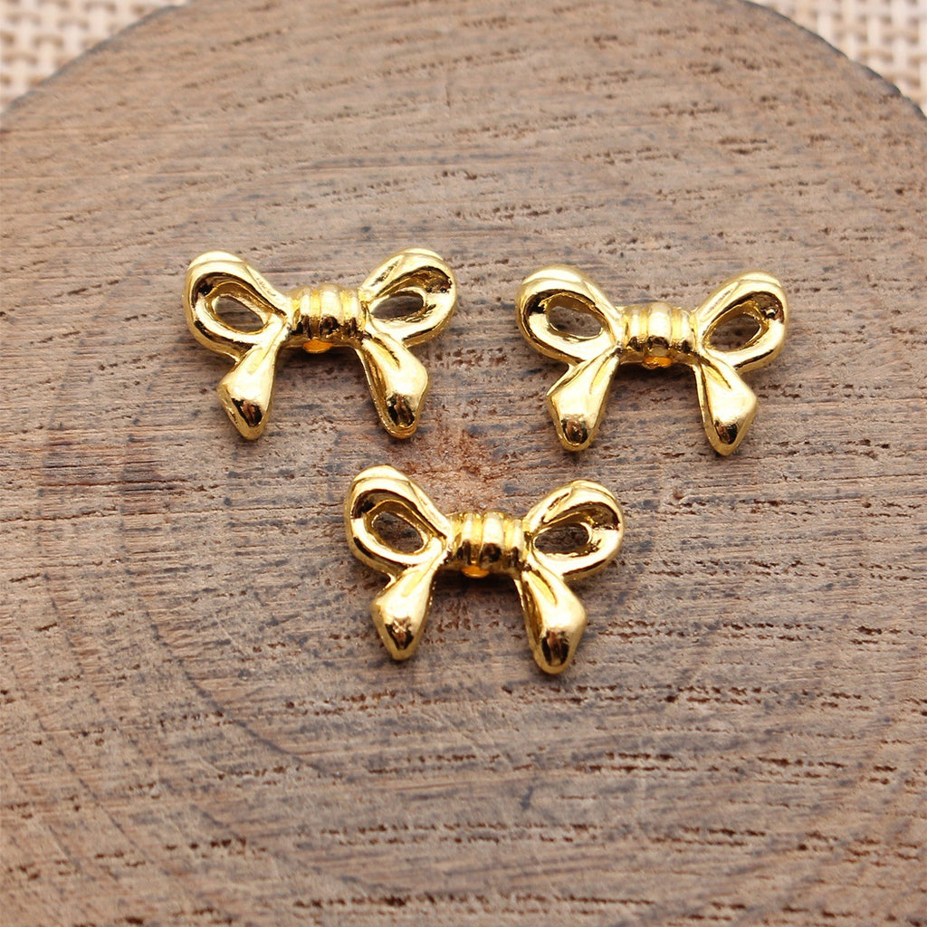 14x10mm 0.74g Multicolor Zinc Alloy Bowknot Loose Metal Butterfly Beads for DIY Bracelet Necklace Making