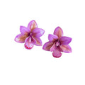 Layered Orchid Stud Earrings in Five Bright Colorways view 5