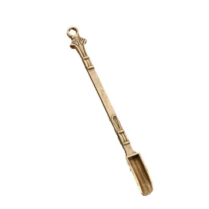 Mini Metal Scoop Keychain with Ring in Gold Silver Bronze