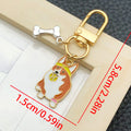 Sporty Dog and Bone Enamel Clasp Keychains in 16 Designs view 8
