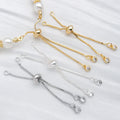 Adjustable Slider Extension Chains With Clear Stone Accents view 2