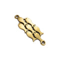 44x15mm Curved Koi Fish Double Hole Alloy Connector