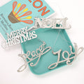 Silver Rhinestone Merry Christmas Noel Joy Peace Word Ornament view 2