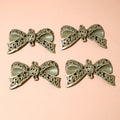 Antique Bronze Filigree Bow Double Loop Connectors view 2
