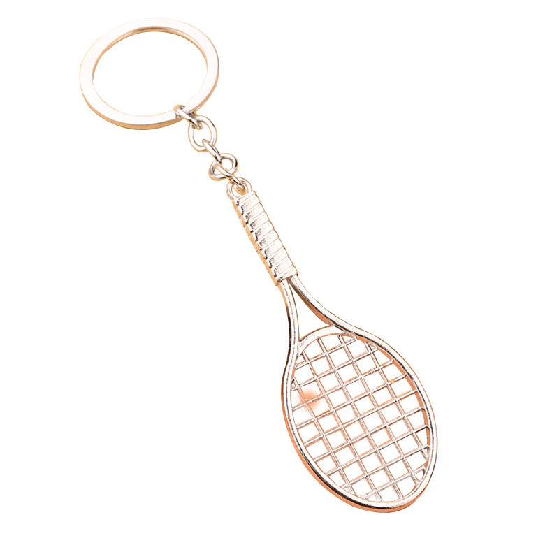 Tennis Racket Alloy Keychain Sports Prize Gift Pendant